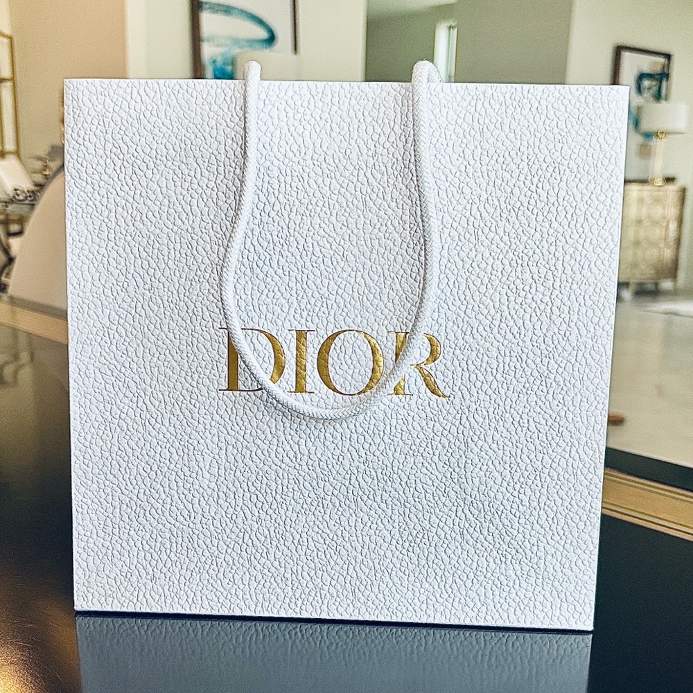 White Dior Shopping Bag